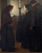 Karel Myslbek In the Mortuary oil painting on canvas
